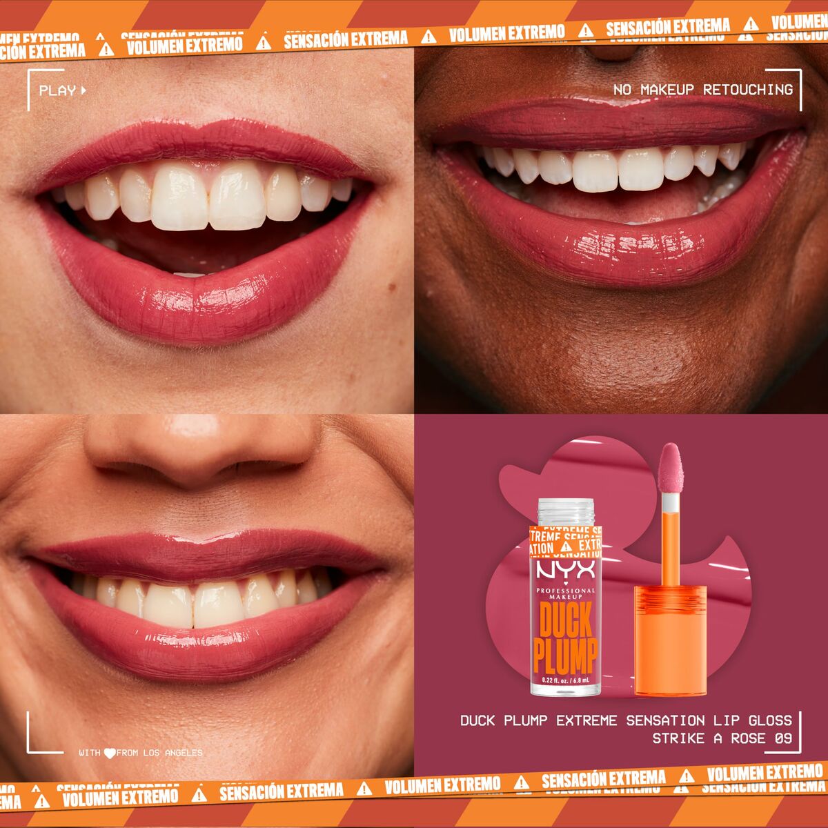 Gloss za ustnice NYX Duck Plump Strike a rose 6,8 ml